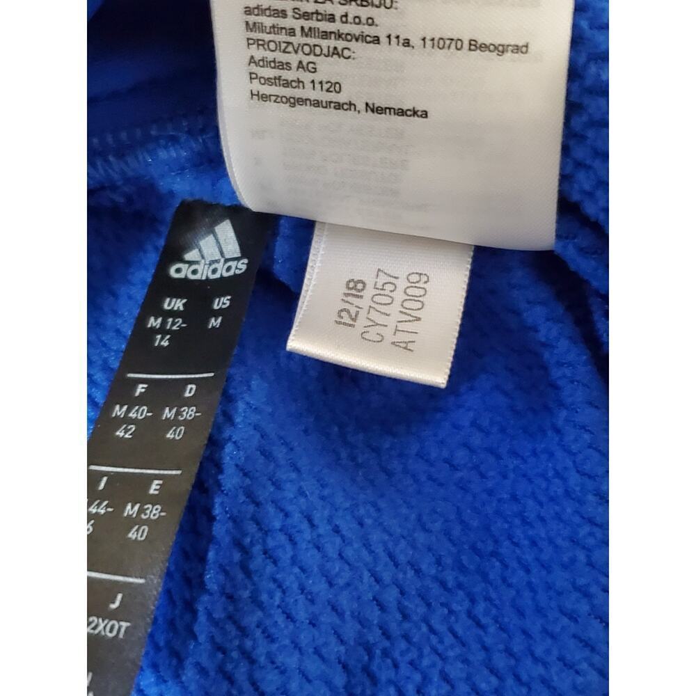 Adidas Men’s Quarter Zip Pullover Blue Athletic Training Top Size M - Picture 4 of 10
